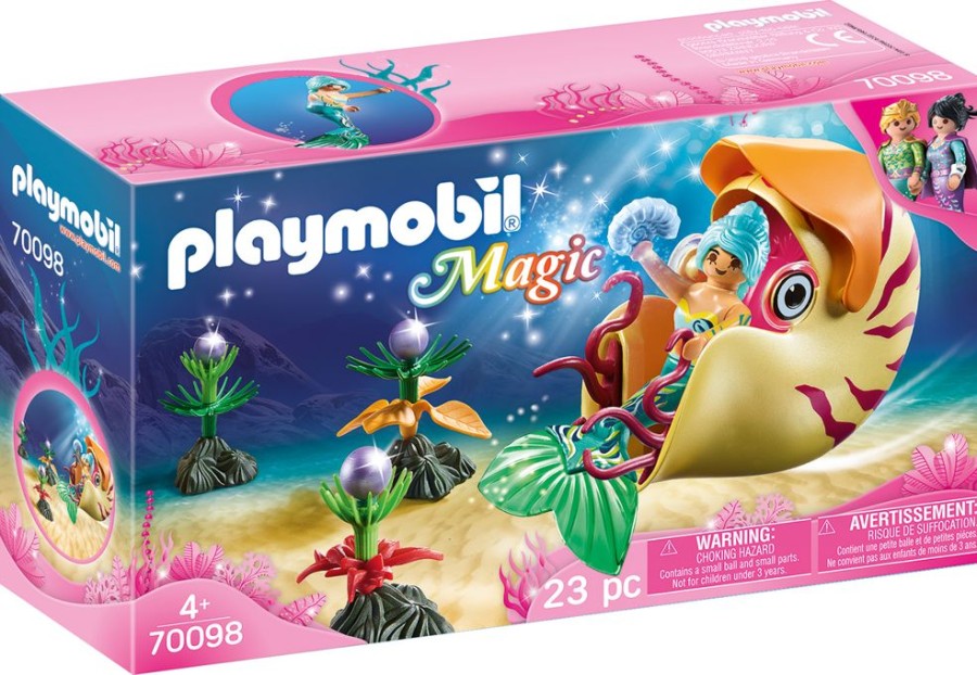 Spielzeug Playmobil | Playmobil 70098 Meerjungfrau Mit Schneckengondel
