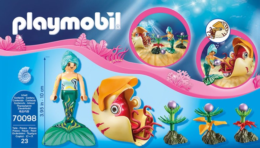 Spielzeug Playmobil | Playmobil 70098 Meerjungfrau Mit Schneckengondel