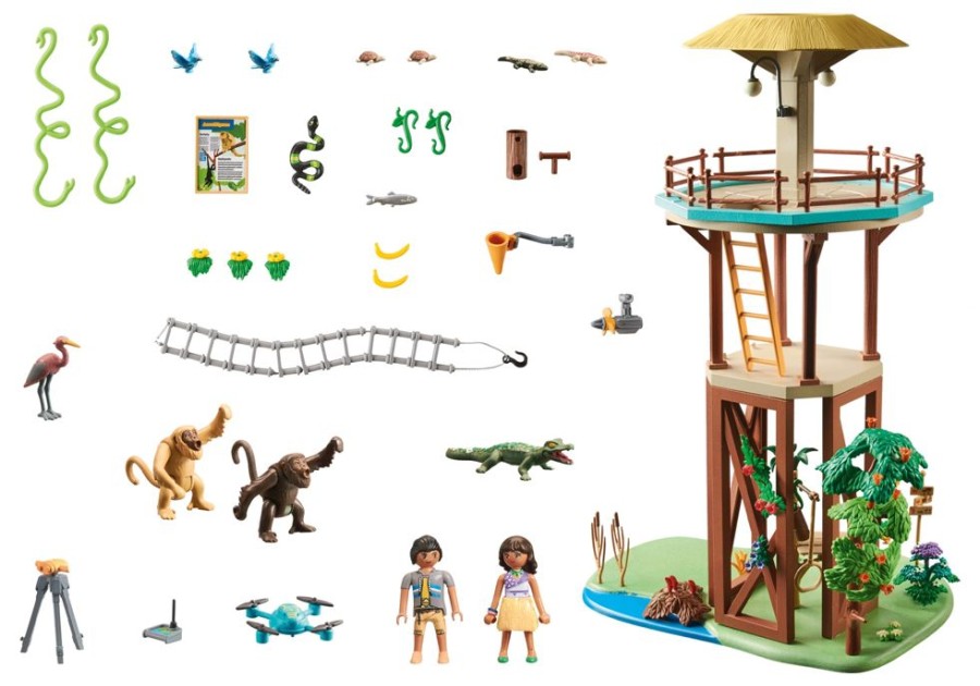 Spielzeug Playmobil | Playmobil Wiltopia 71008Forschungsturm Mit Kompass