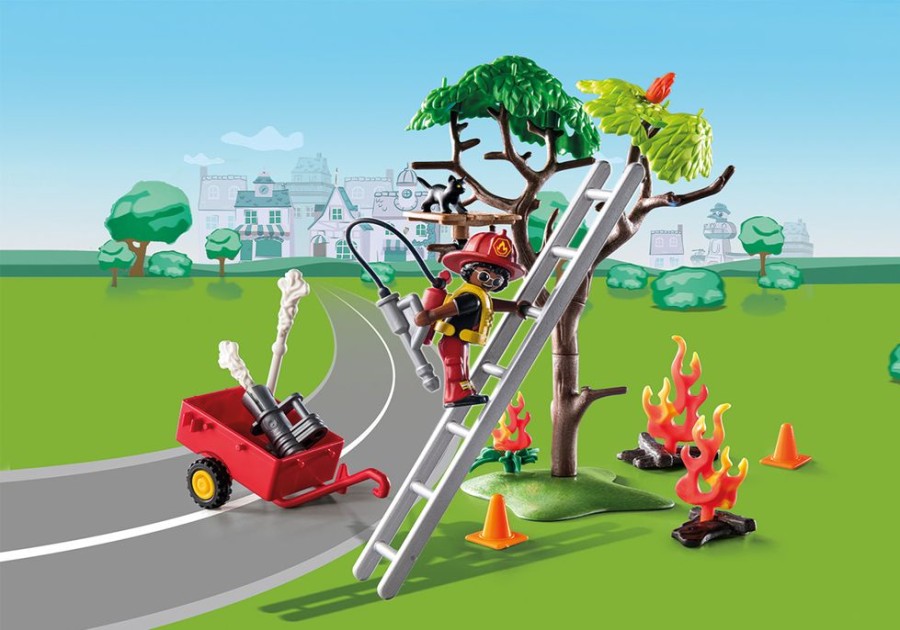 Spielzeug Playmobil | Playmobil 70917 Duck On Call Feuerwehr Action