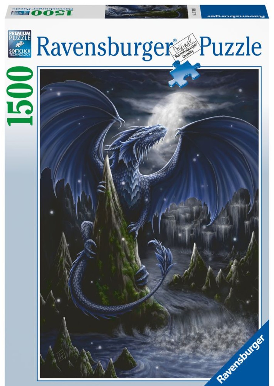 Spielzeug Ravensburger | Ravensburger Puzzle Der Schwarzblaue Drache 1500T